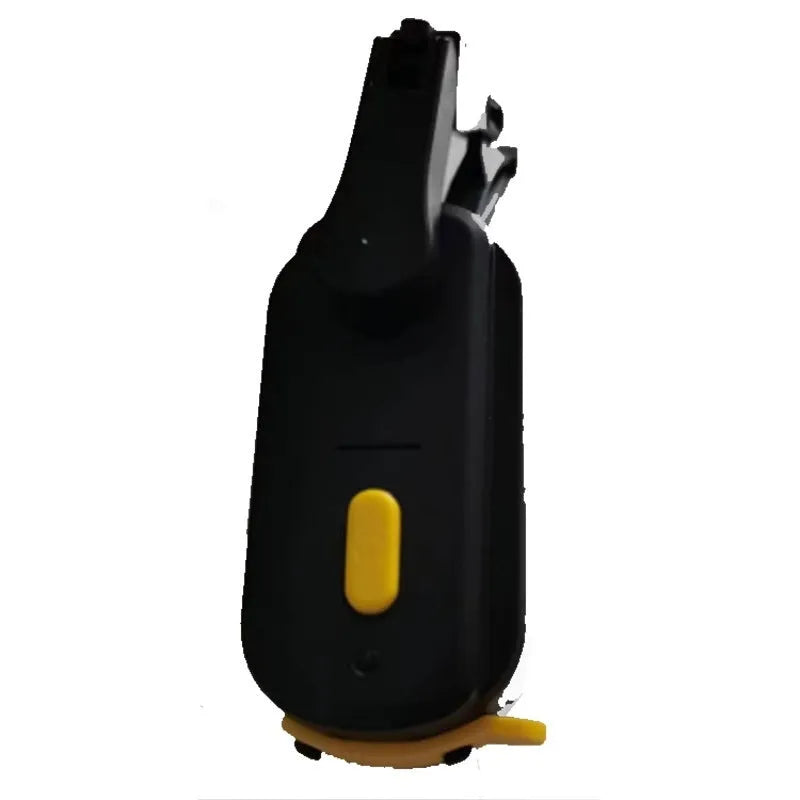 Black plastic 800mA motorcycle helmet wiper motor with a 65mm rubber blade.