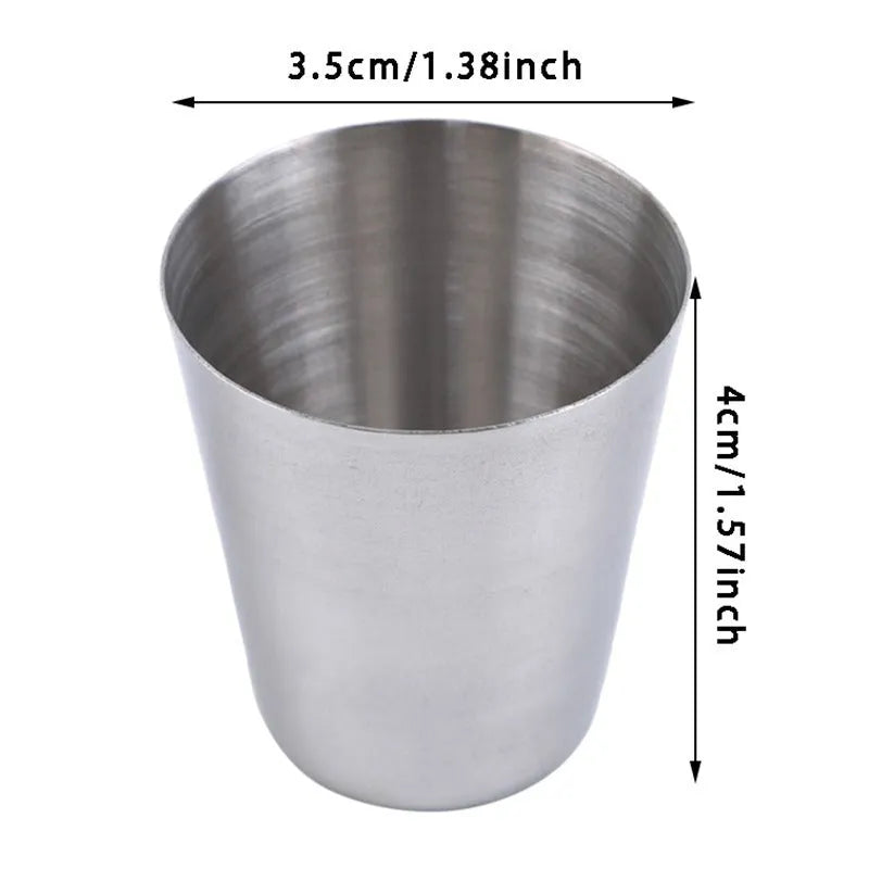 30 ml stainless steel wine glasses in PU leather cup cover with cup holder for outdoor travel