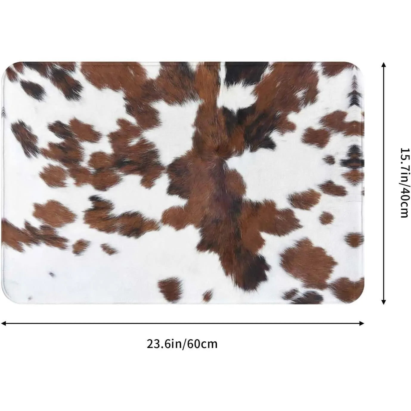 Modern square polyester flannel floor mat in a coastal starfish print, showing size options.