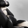 Car massage waist cushion and headrest with memory cotton padding in space grey colour