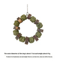 Small pet chew toy with straw ball ring design in colour sequin and applewood styles