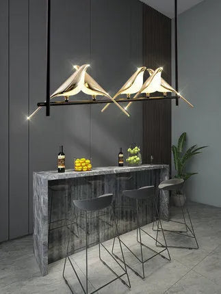 Modern aluminium alloy and iron hall chandelier with adjustable height mechanism and 650mm diameter