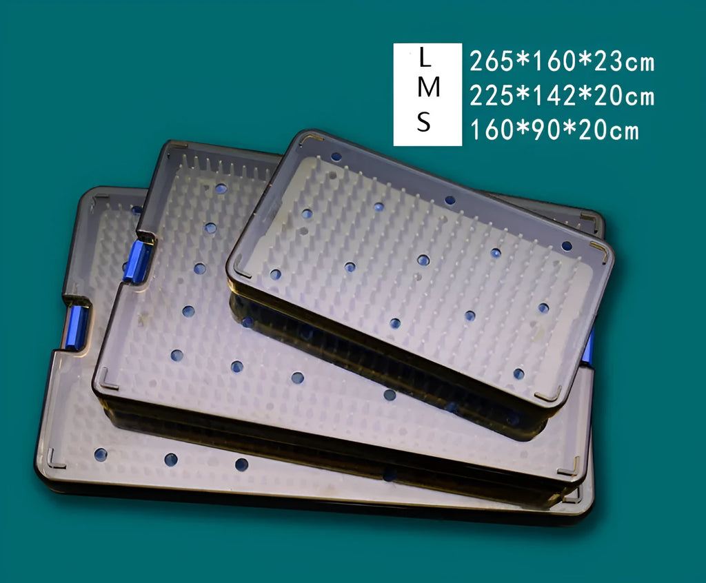 Large, medium, and small silicone disinfection boxes for sterilising baby feeding items.