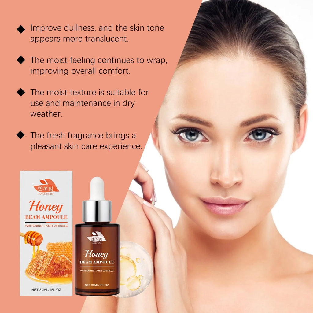 30ml bottle of moisturising skin colour facial liquid with honey and botanical extracts