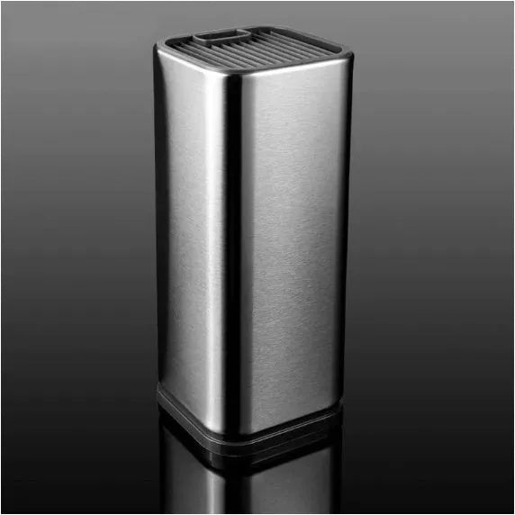 Stainless steel kitchen knife holder with storage bucket and detachable bottom