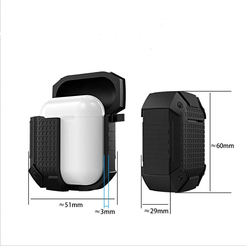 AirPods silicone protective case with metal back cover in four solid colours