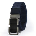 Toothless nylon canvas men's belt with alloy buckle in multiple colour options measuring 120cm