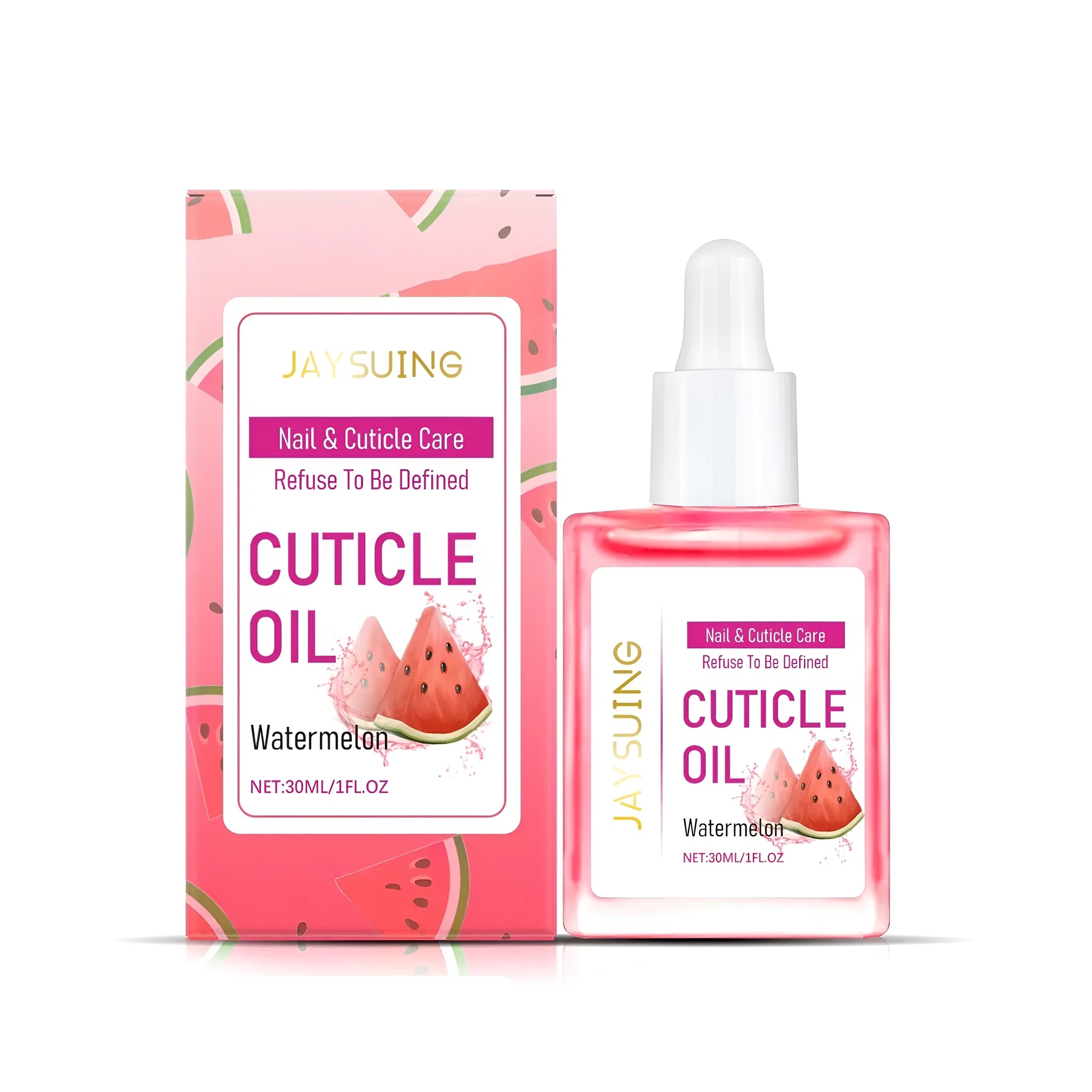 30ml bottle of Watermelon Nail Care Oil for nail and cuticle treatment