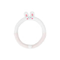Plush cartoon embroidered steering wheel cover for cars in winter, shown fitting a 38cm wheel.
