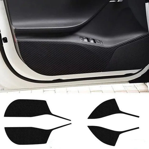 Carbon fibre protective film for Tesla Model S door control panels four-piece kit