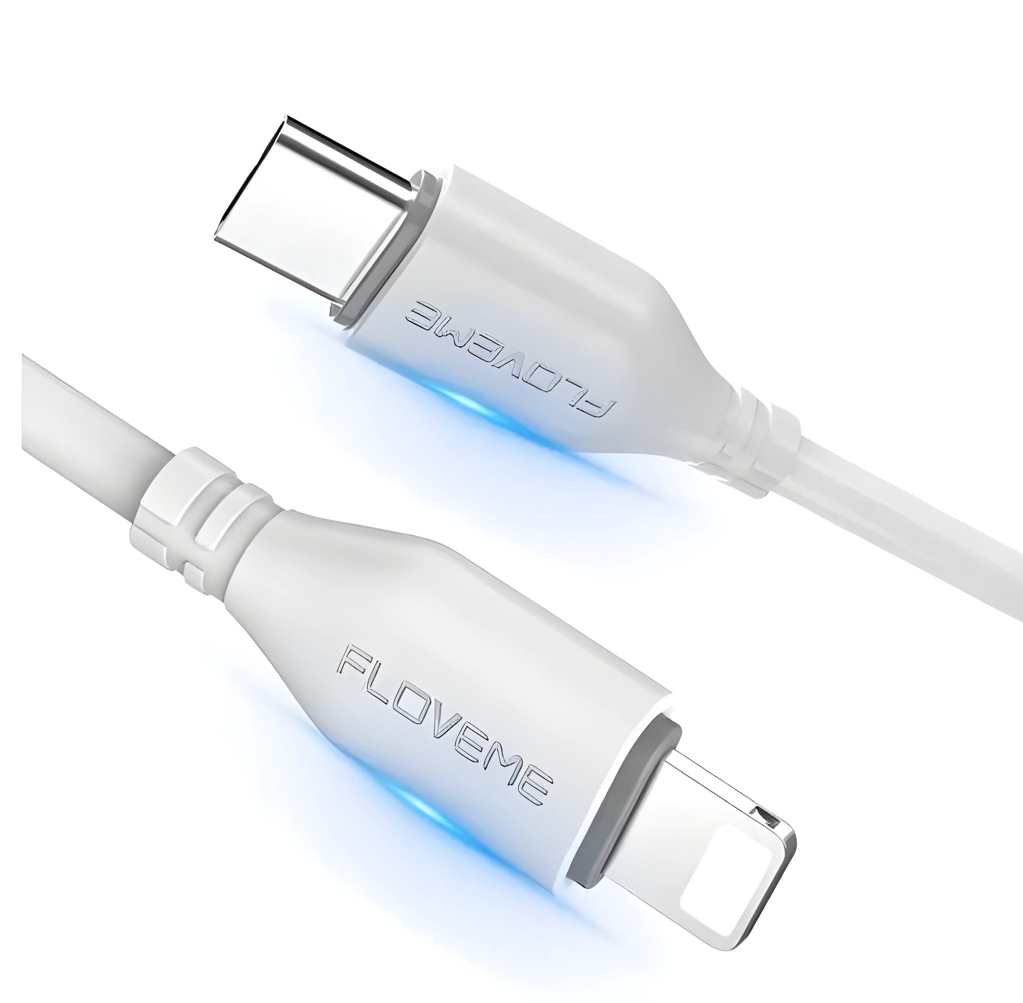 White braided nylon USB-C to Lightning charging cable with MFi certification, 6 feet long.