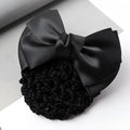 Professional double bow hair net with elastic band in various colour options