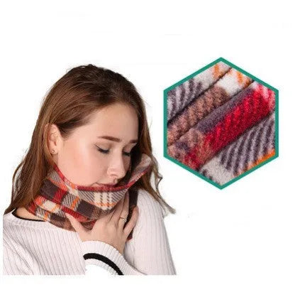 U-shaped convex neck support collar travel pillow scarf in black, gray, navy, or red colours