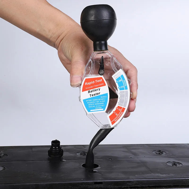 ABS plastic battery electrolyte hydrometer with suction mechanism for lead acid testing