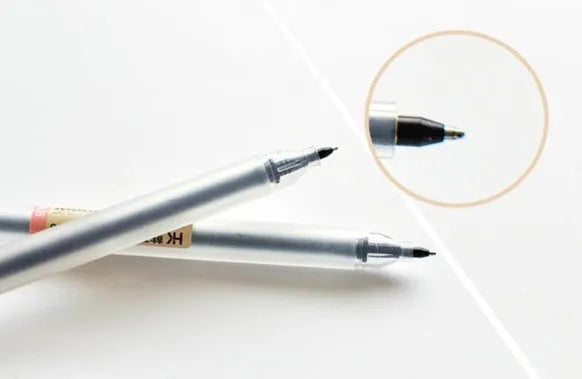 Pack of 12 black Muji gel pens with 0.5mm fine nibs