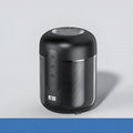 Black portable Bluetooth speaker measuring 72mm by 99mm with 30W output power