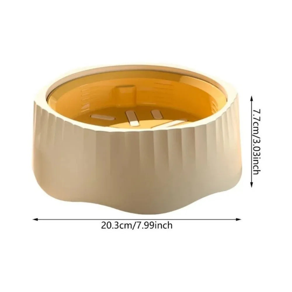Detachable slow feeder pet bowl in blue, green, pink or white colour options