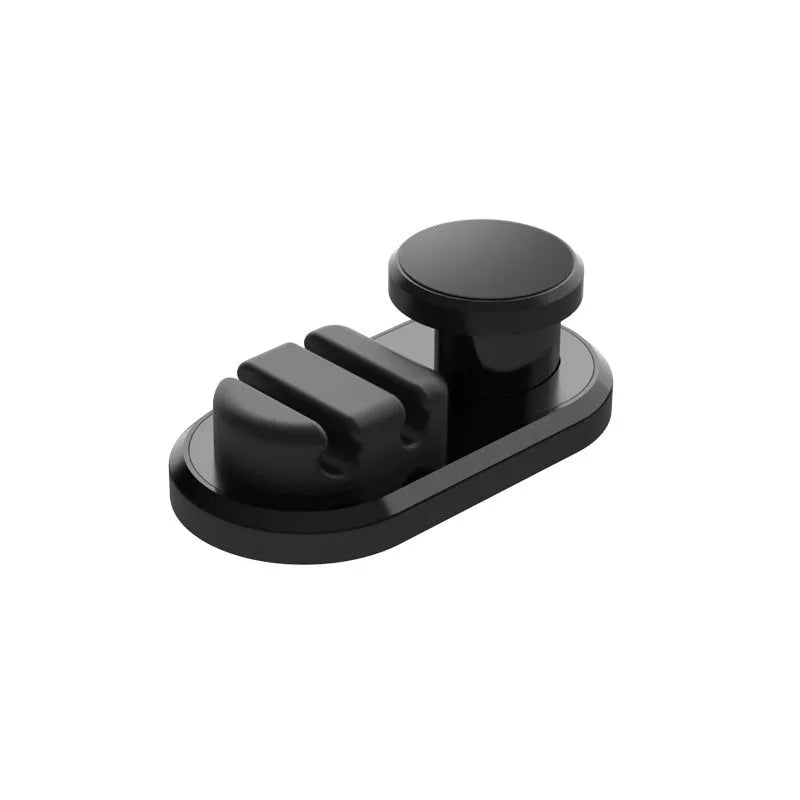 Dark green ABS plastic car storage hook with silicone pad for holding cables
