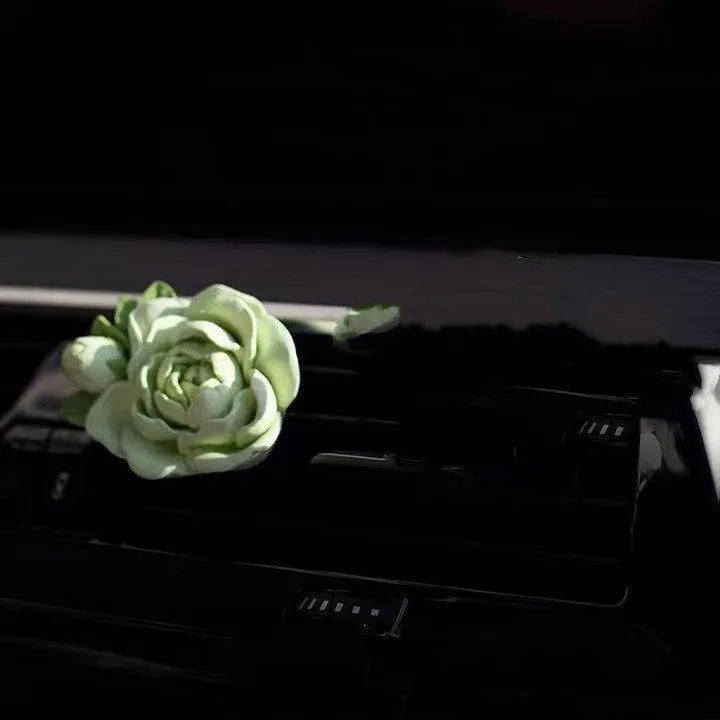 Gypsum car perfume ornament with jasmine essential oil for air vent mounting