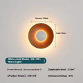 Round wall lamp with aluminium shade in gold and white two-tone finish for bedroom or living room