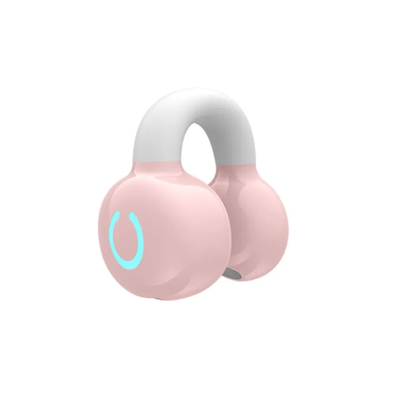 Clip-on Bluetooth headset YX03 in black silicone with simple style clip design for calls and music.