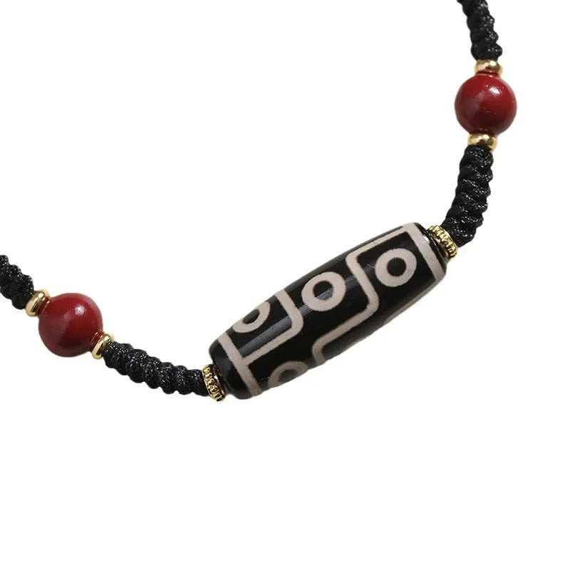 Tibetan agate Dzi bead shrinkable bracelet men's original design with natural stone