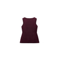 Slim fit dark red viscose sweater vest with a textured 3D pattern, shown on a model.