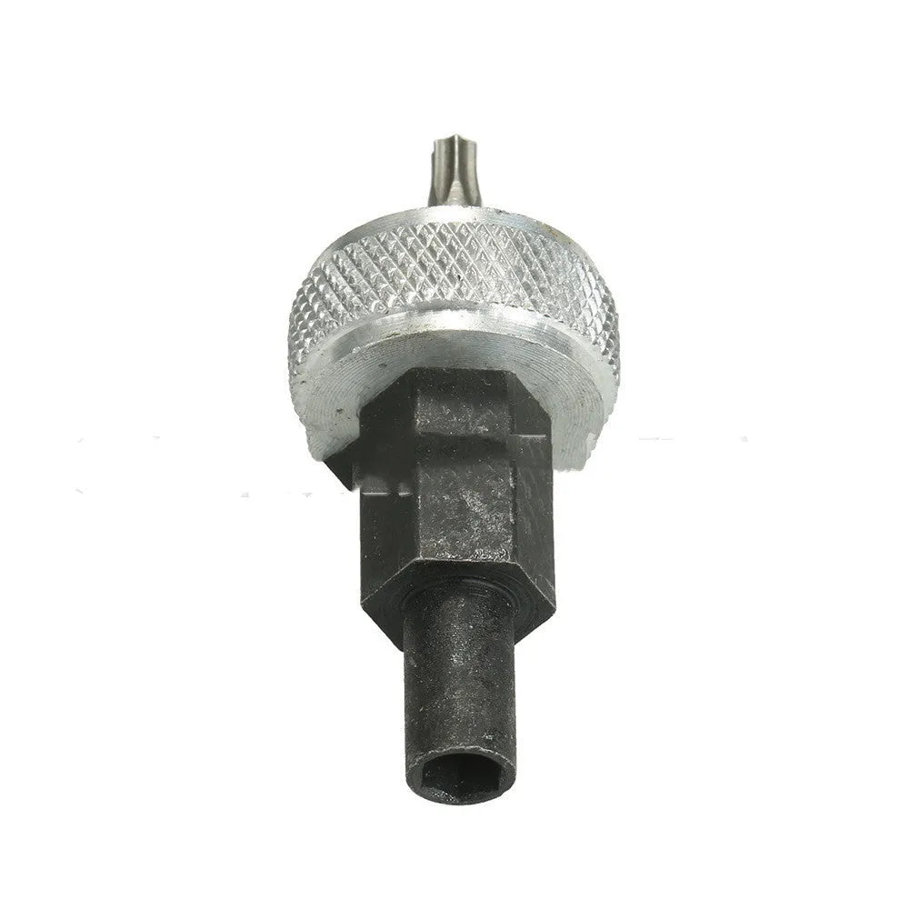 Ignition module clamping wrench tool with knurled aluminium knobs on a heat-treated carbon steel handle.