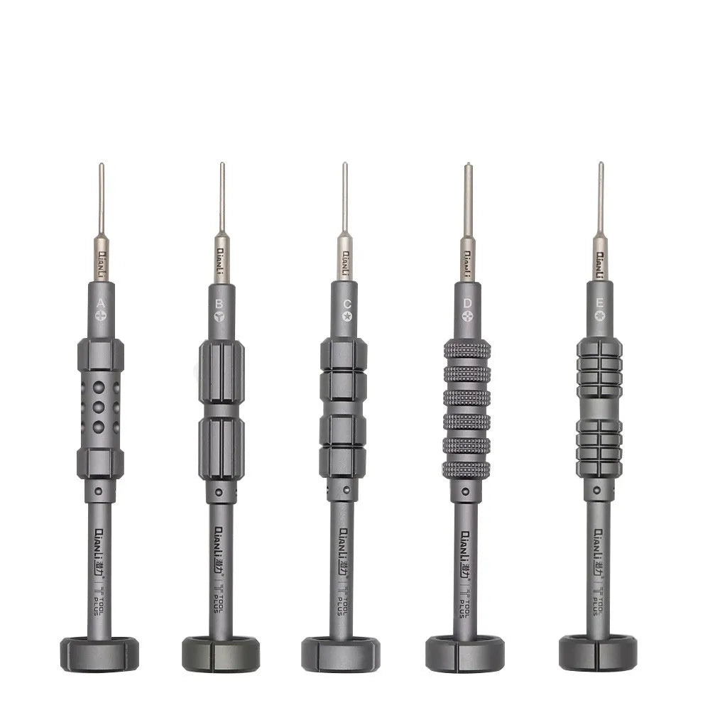 iPhone precision screwdriver with grenade-shaped aluminium handle and T2 cross triangle tail tip