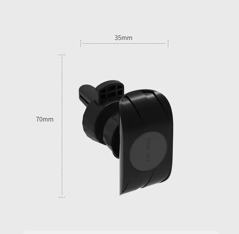 Glory black universal car phone holder with flexible gooseneck arm mounted on car air vent