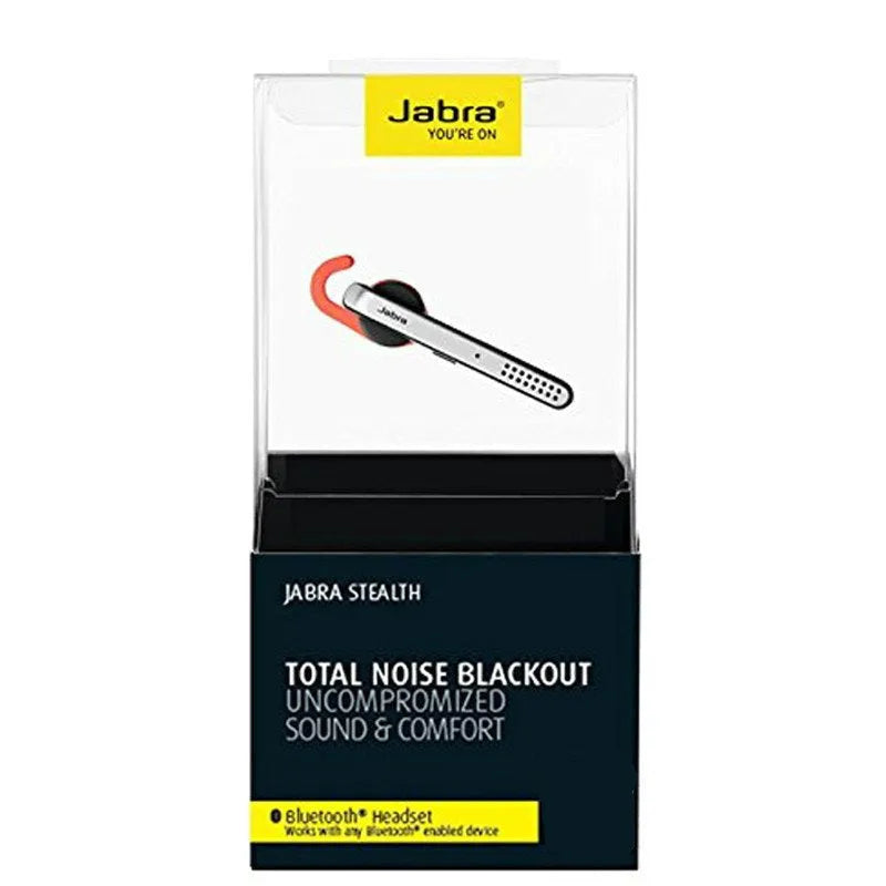 Behind-the-ear Bluetooth wireless earphone in black or silvery with automatic connection feature