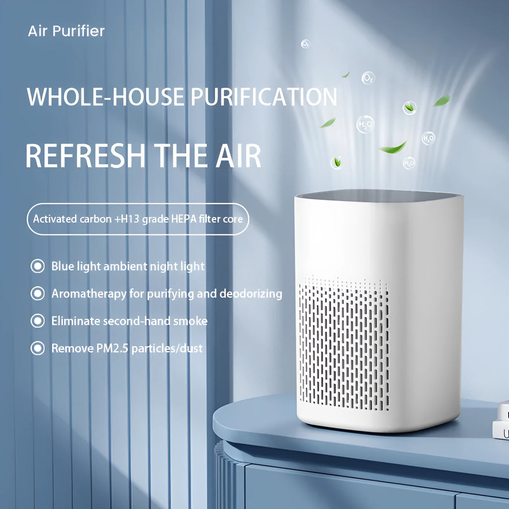 Desktop USB air purifier panel unit for small room PM2.5 and odour removal