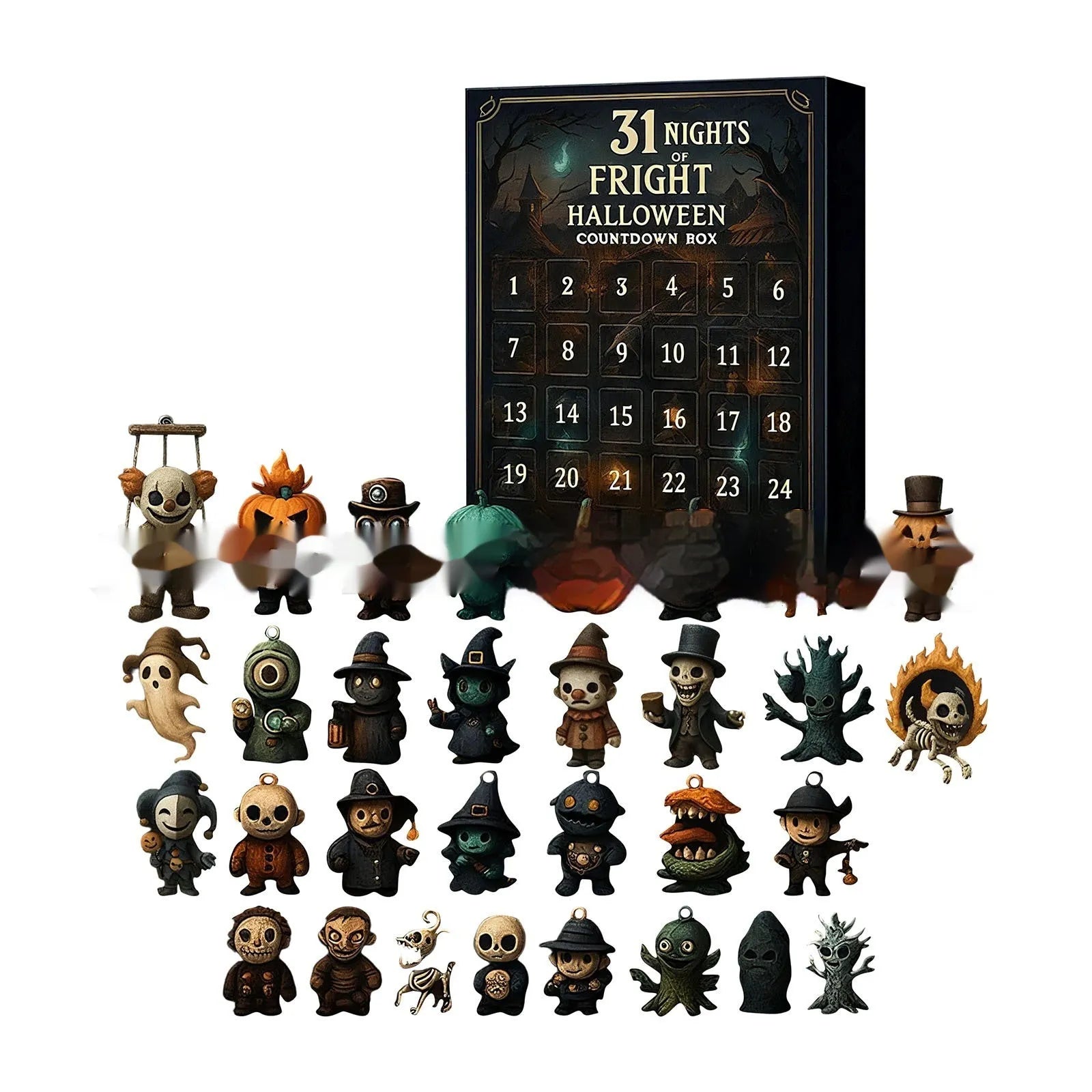 Halloween horror doll advent calendar countdown box with blind boxes