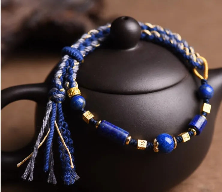 Hand-woven women's watch band with national tide ethnic style in flexible wire material