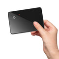 Black ABS and glass wireless charging pet tracker with NFC card design and hanging hole
