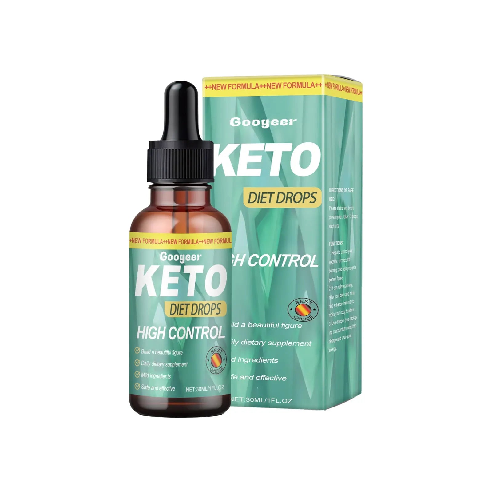 Google Diet Drops Body Treatment 30ml liquid serum bottle for slimming and body shaping.