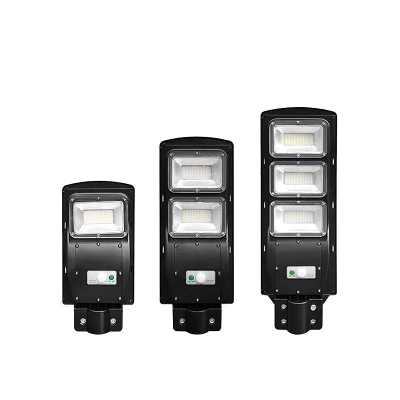 Integrated solar street light with LED illumination for outdoor garden and pathway lighting