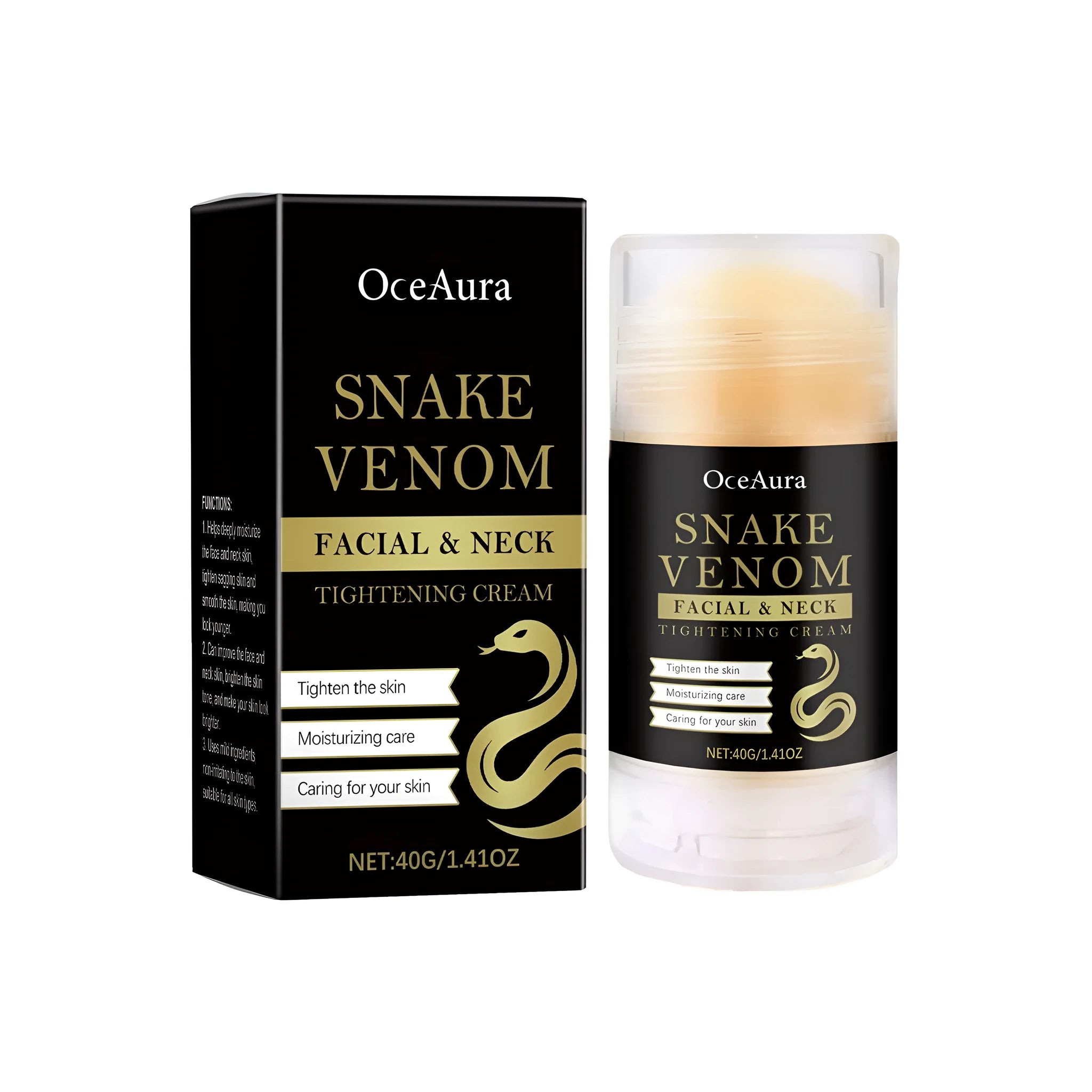 40g tube of tightening face and neck cream with vitamin C and synthetic peptide formula