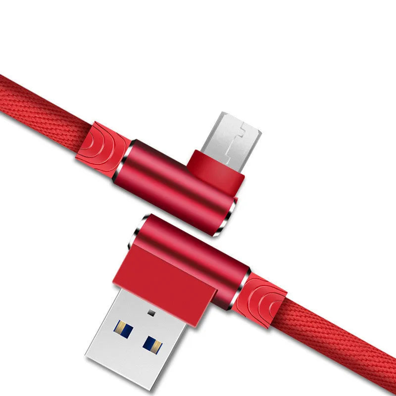 Fast charge data line with Type-C, Micro USB, and 8PIN connectors in mint green on a white background