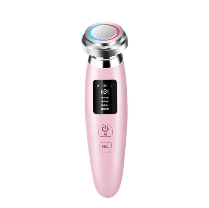 Pink skin rejuvenation instrument for facial cleansing with 185mm length portable design
