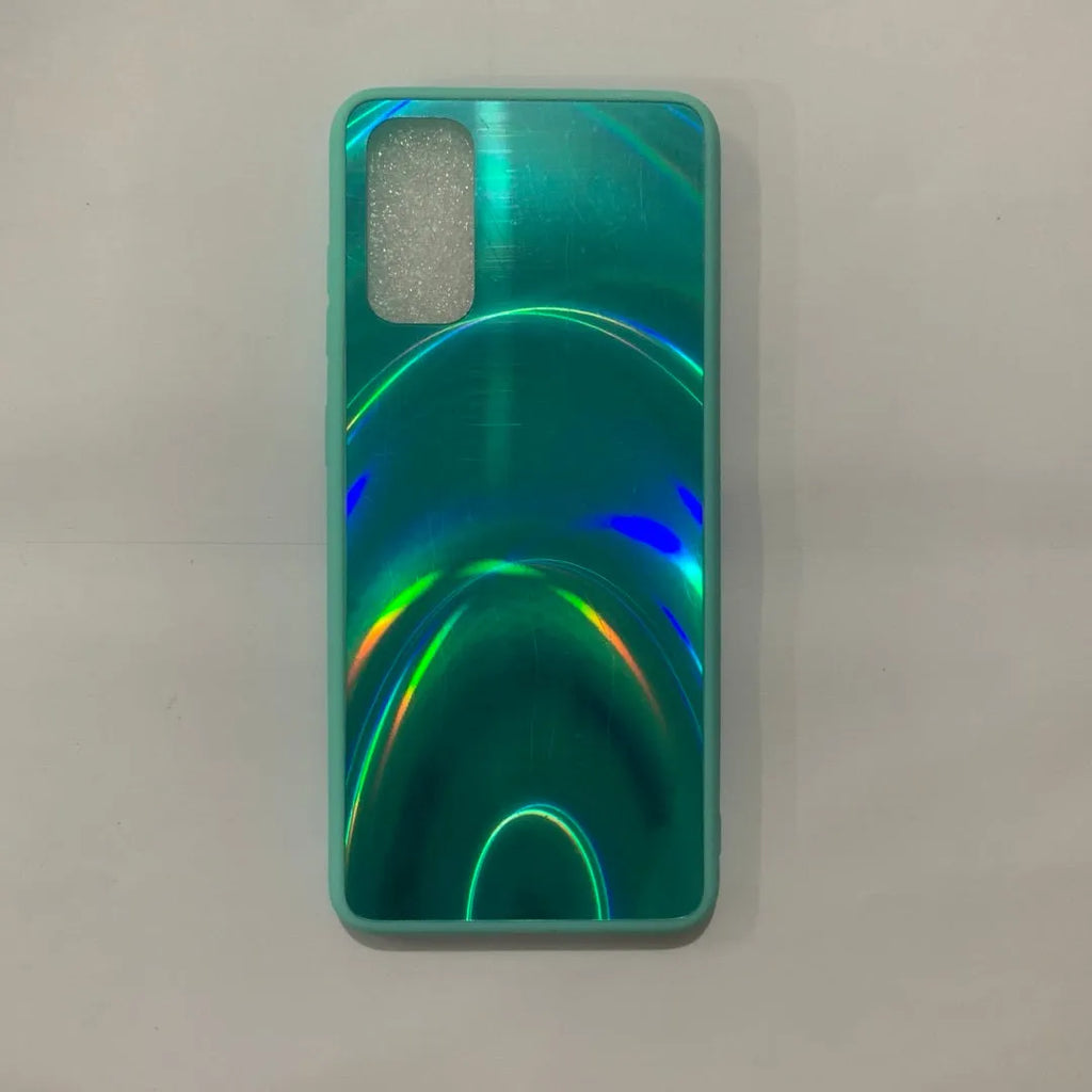 Marble pattern shockproof silicone phone case for Samsung Galaxy devices showing front and back protection