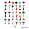 Colourful embroidered five-pointed star cloth stickers for DIY clothing decoration and craft projects