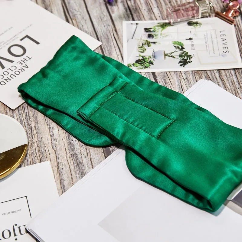 Mulberry silk sleep eye mask for light blocking in one of seven colours.