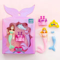 Flower Fairy 12-piece TPR moulding eraser set in Flower Fairy and Mermaid colours for pencil modification