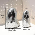 Silver Halloween ghost mosaic mirror patch desktop decoration in embroidered glass