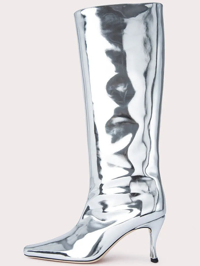 Women's square toe cowboy boot in microfiber, shown in a selection of available colours and patterns.