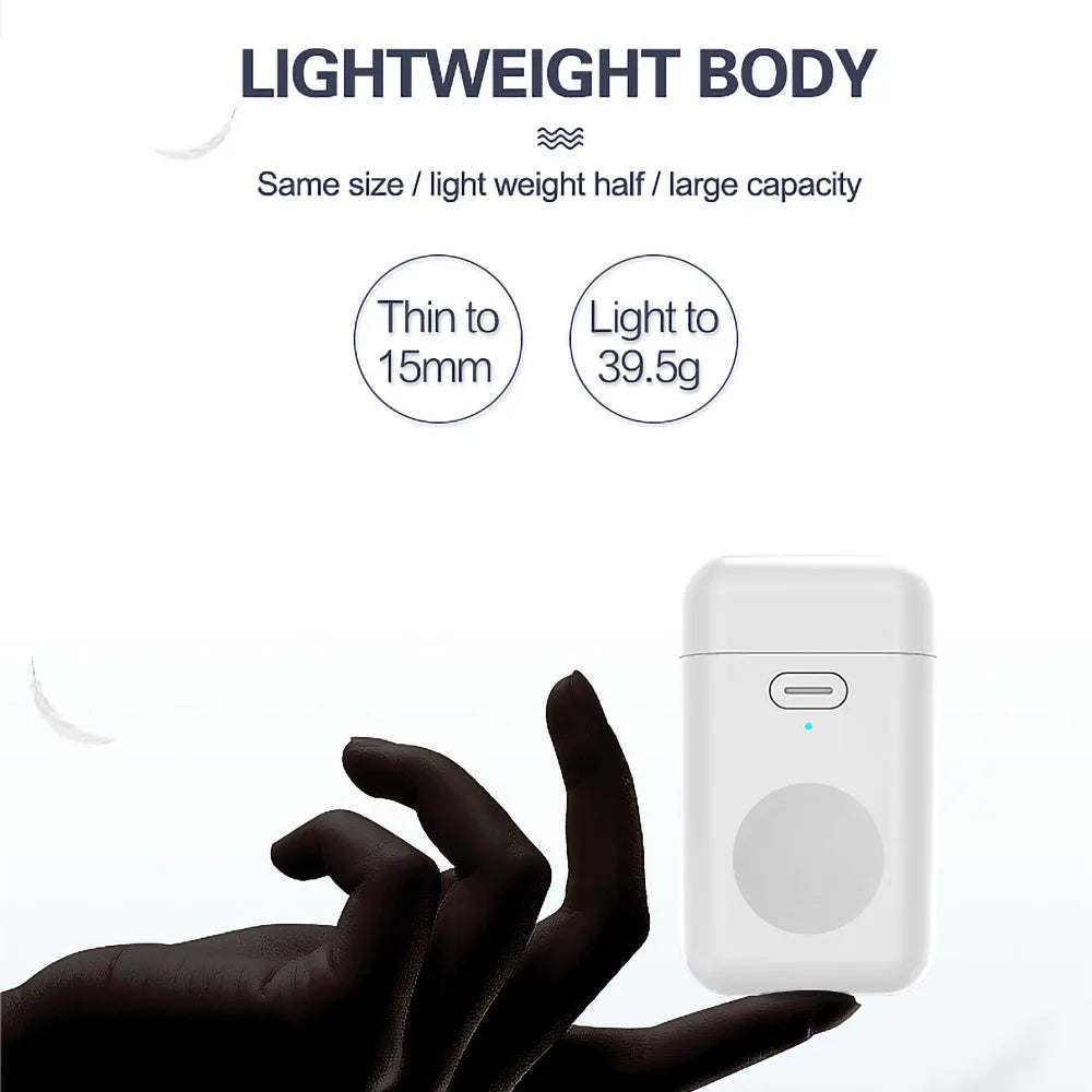 White Apple Watch portable magnetic wireless charger with 1000mAh battery capacity