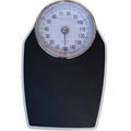 Black mechanical body weight scale with large dial on a 47x35cm platform