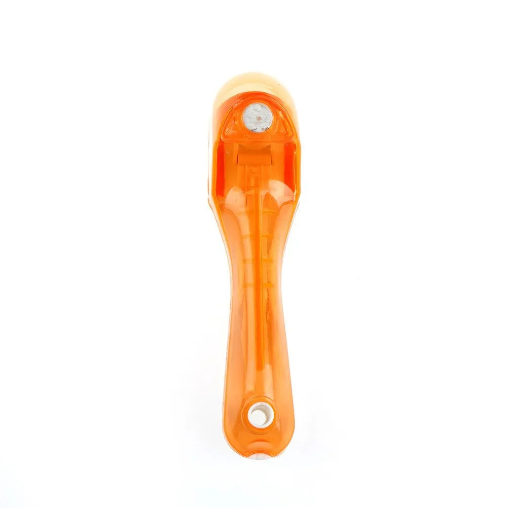 Blue and orange digital measuring spoon with magnetic bottom for kitchen storage