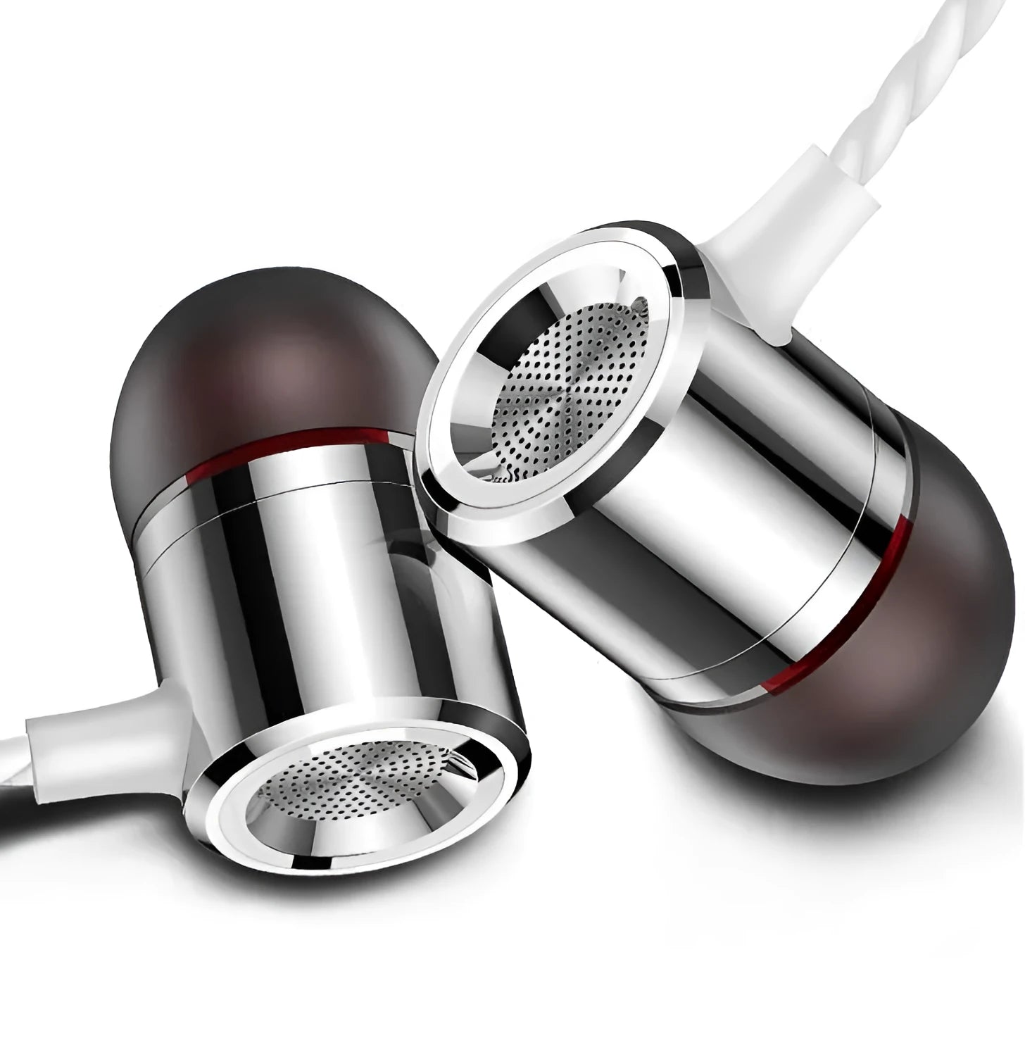 Fanbiya S1 metal in-ear headphones with ear hook design and microphone on cable